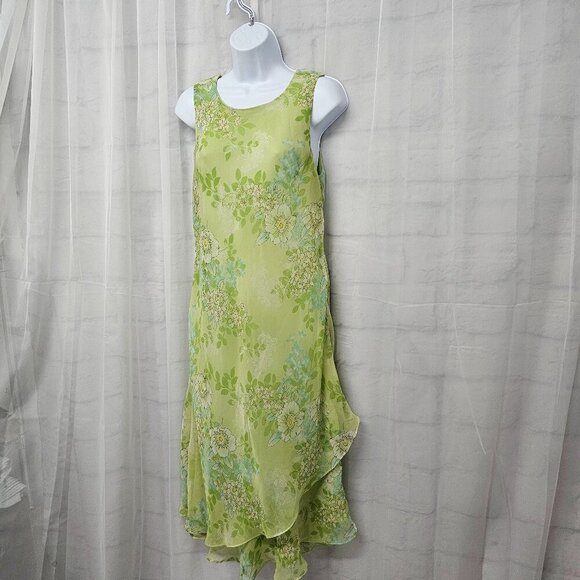 Studio 1 Green Floral Sleeveless Maxi Dress Romantic Boho Fairy 14 - Picture 6 of 12